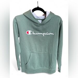 Champion Teal Hoodie with Logo
Youth size L 14/16